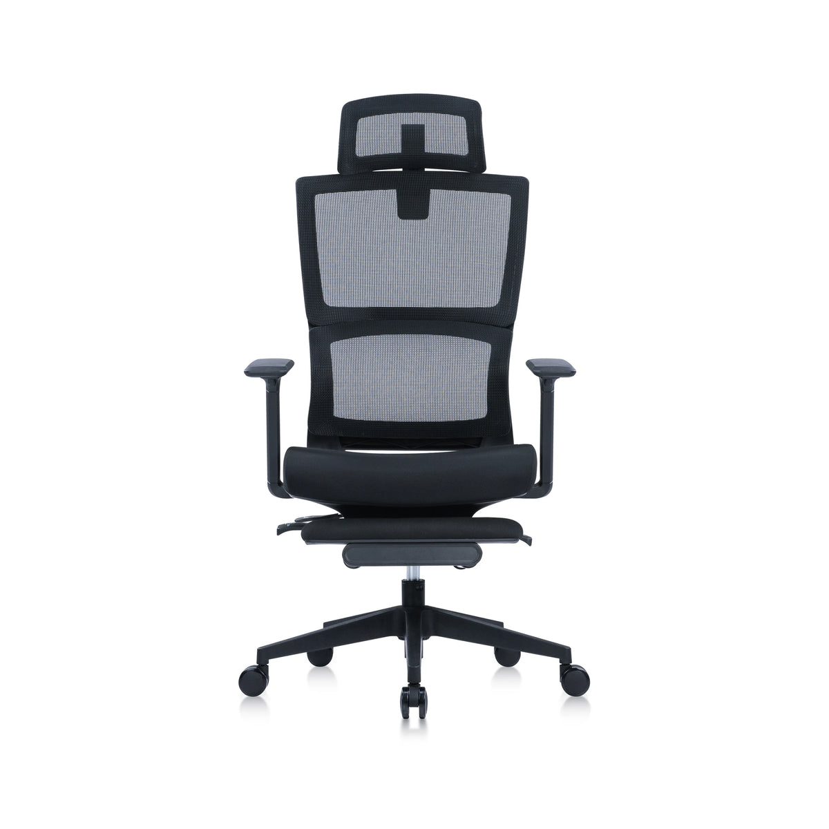 JY-233 Black Padded ergonomic office chair view 1