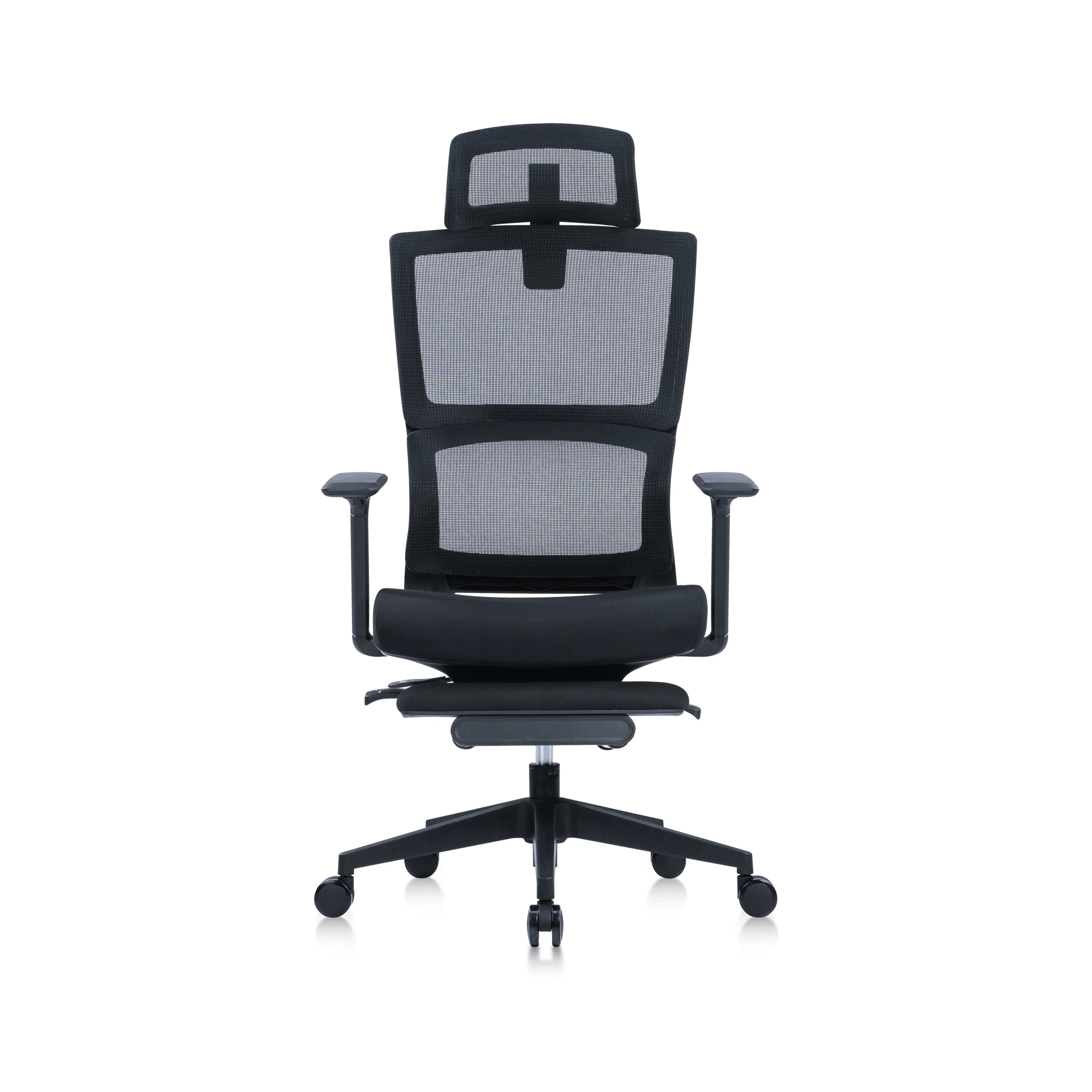 JY-233 Black Padded ergonomic office chair view 1