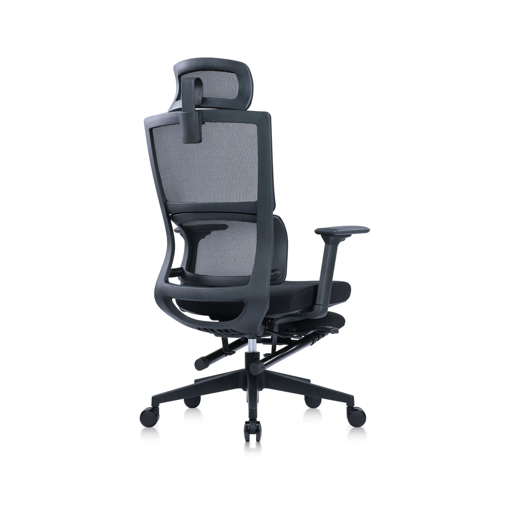 JY-233 Black Padded ergonomic office chair view 4