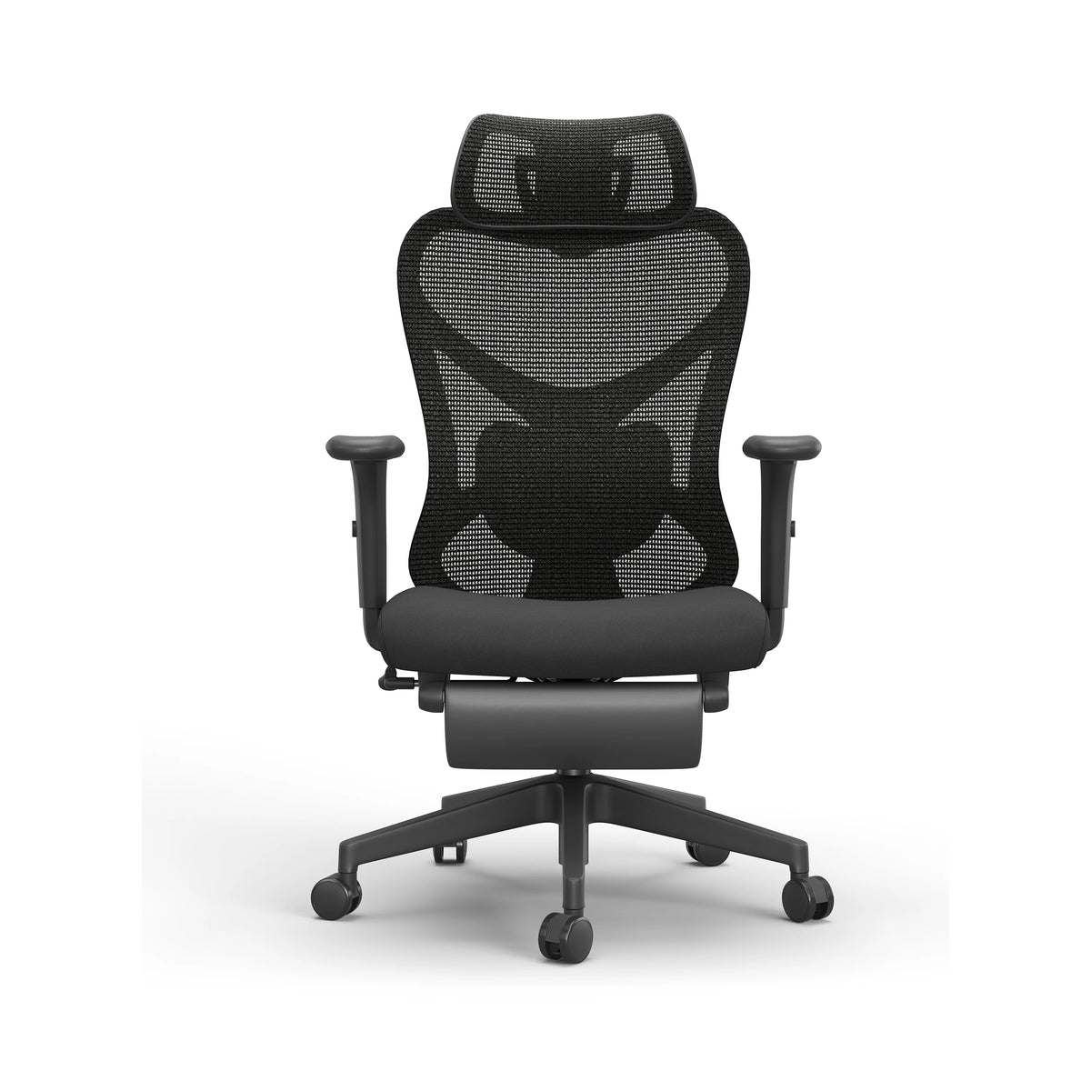 JY-535 Black ergonomic mesh office chair view 1