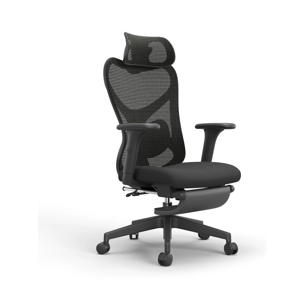 JY-535 Black ergonomic mesh office chair view 2