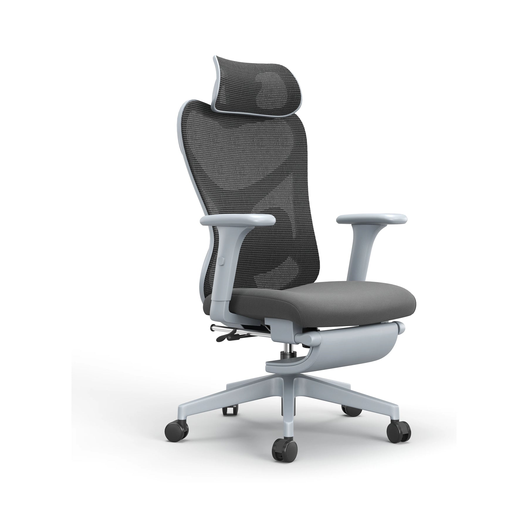 JY-535 Gray ergonomic mesh office chair view 2
