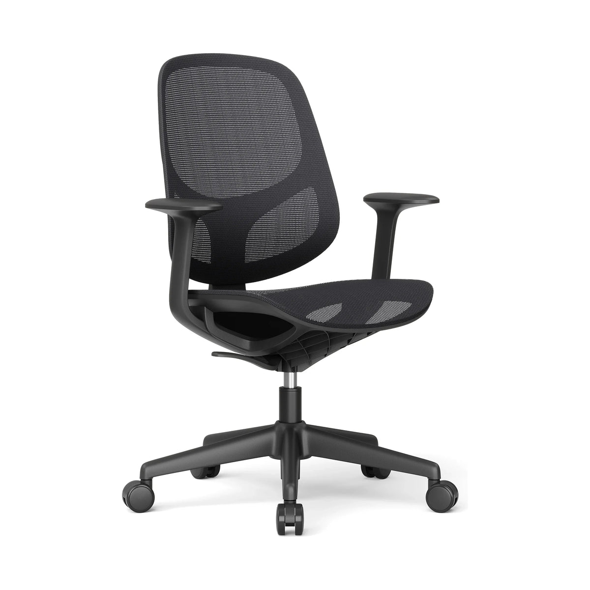 JY-597 Black ergonomic mesh office chair - rear view