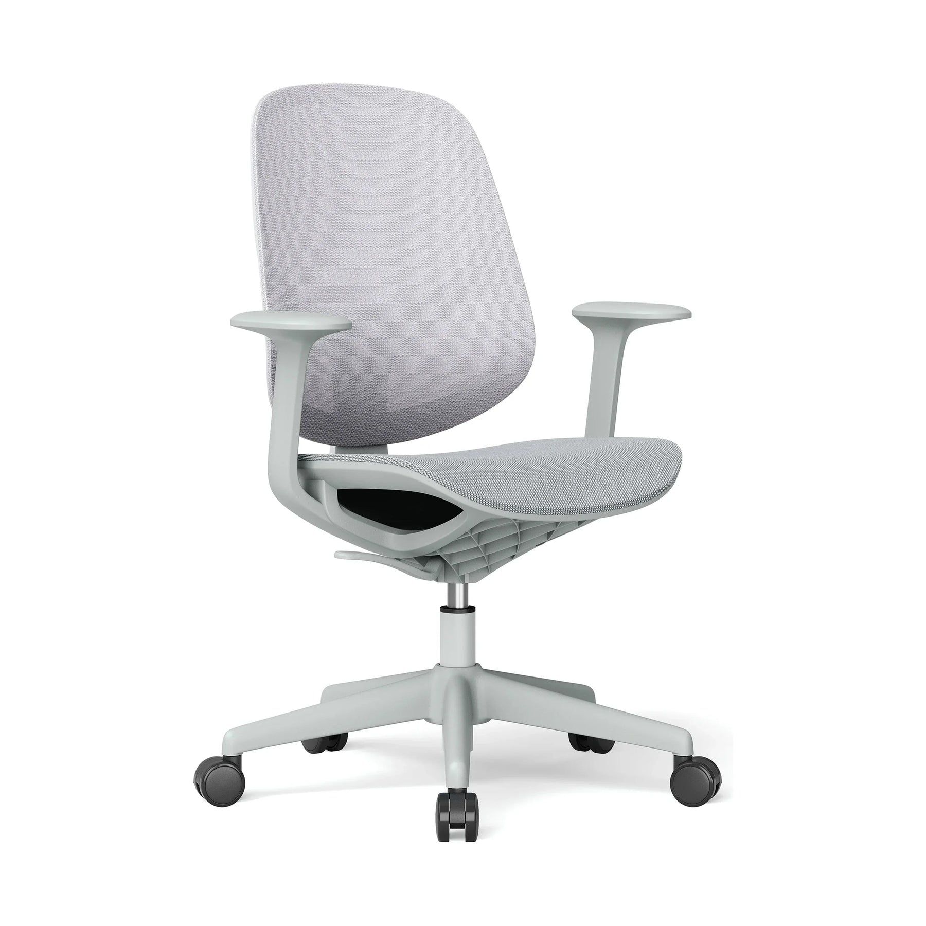 JY-597 Gray ergonomic mesh office chair - right 45 degree view