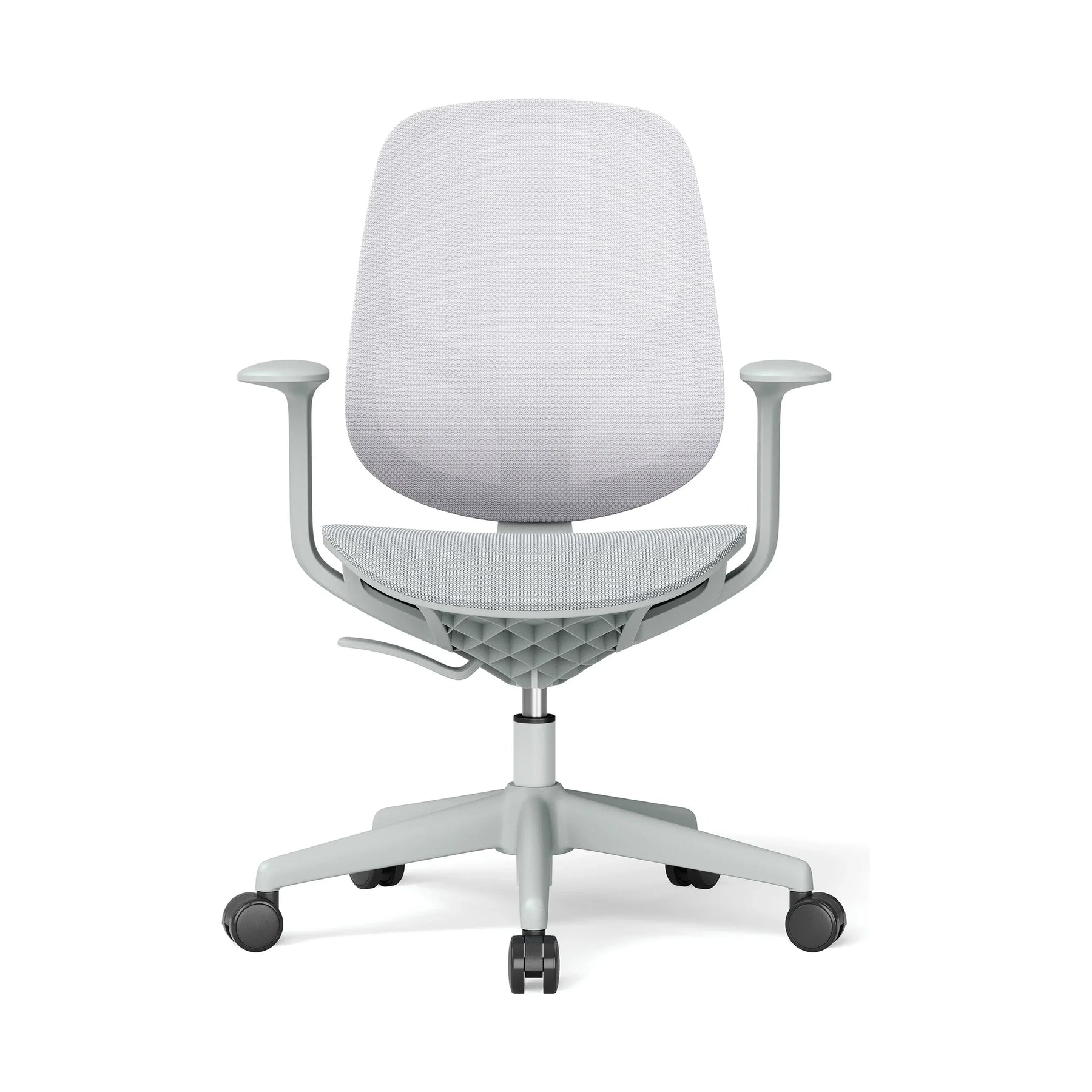 JY-597 Gray ergonomic mesh office chair - front view