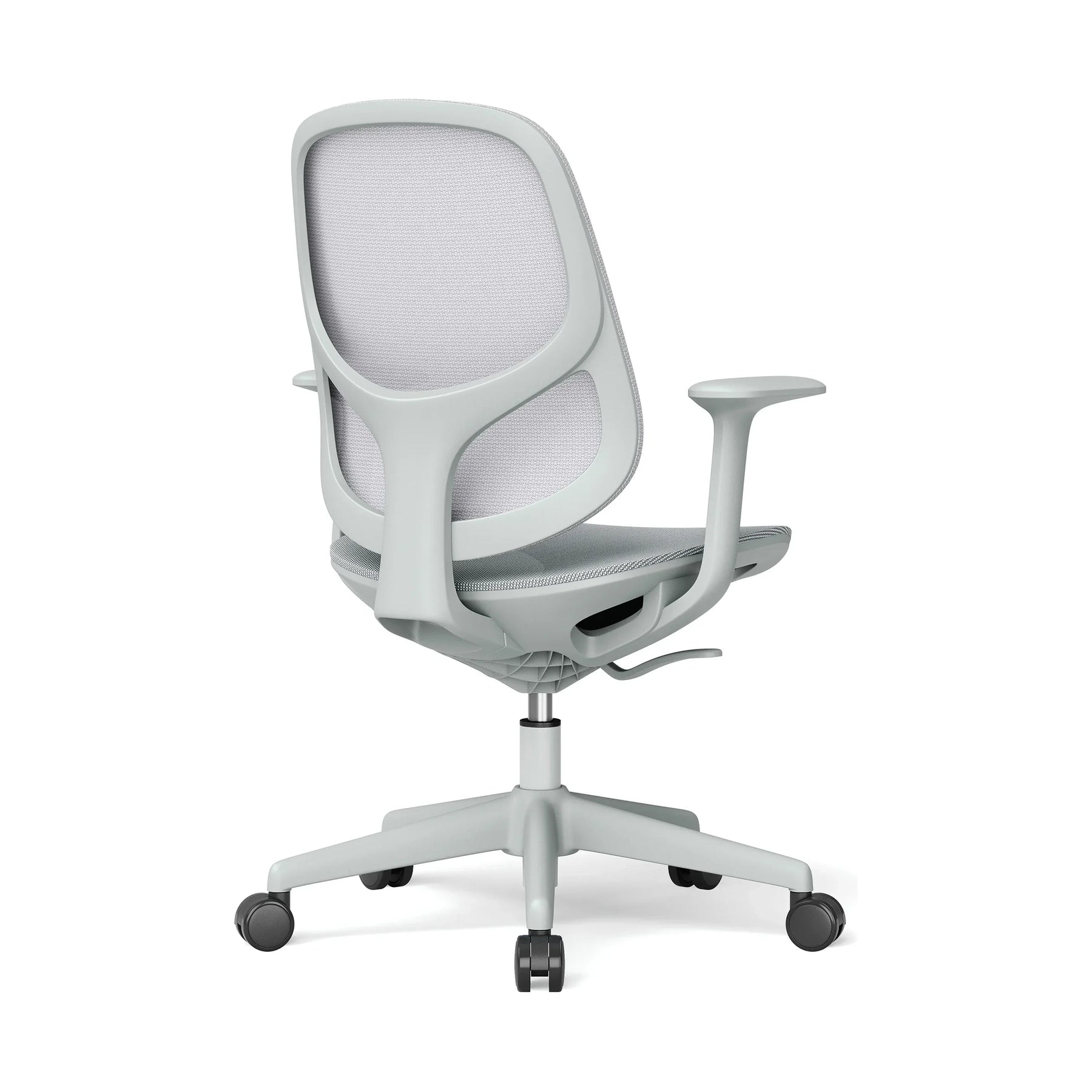 JY-597 Gray ergonomic mesh office chair - side view