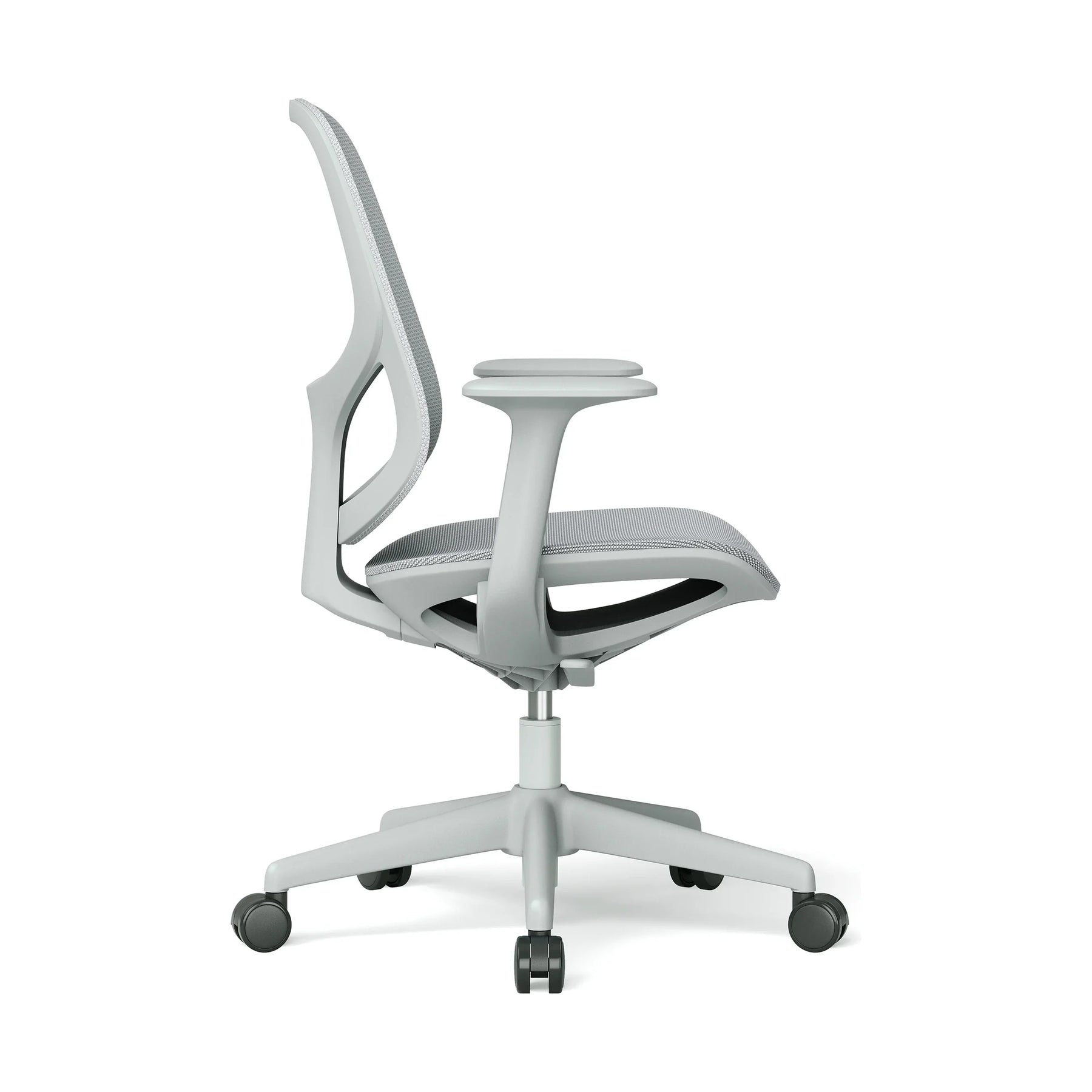 JY-597 Gray ergonomic mesh office chair - left 45 degree view