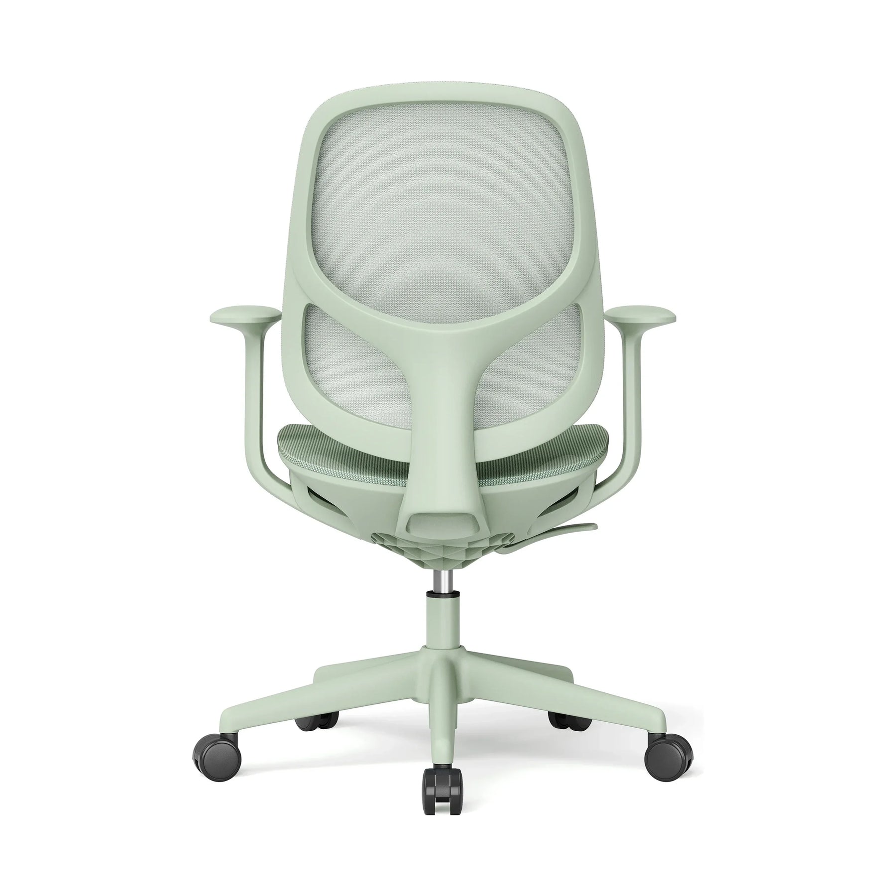 JY-597 Green ergonomic mesh office chair - right 45 degree view
