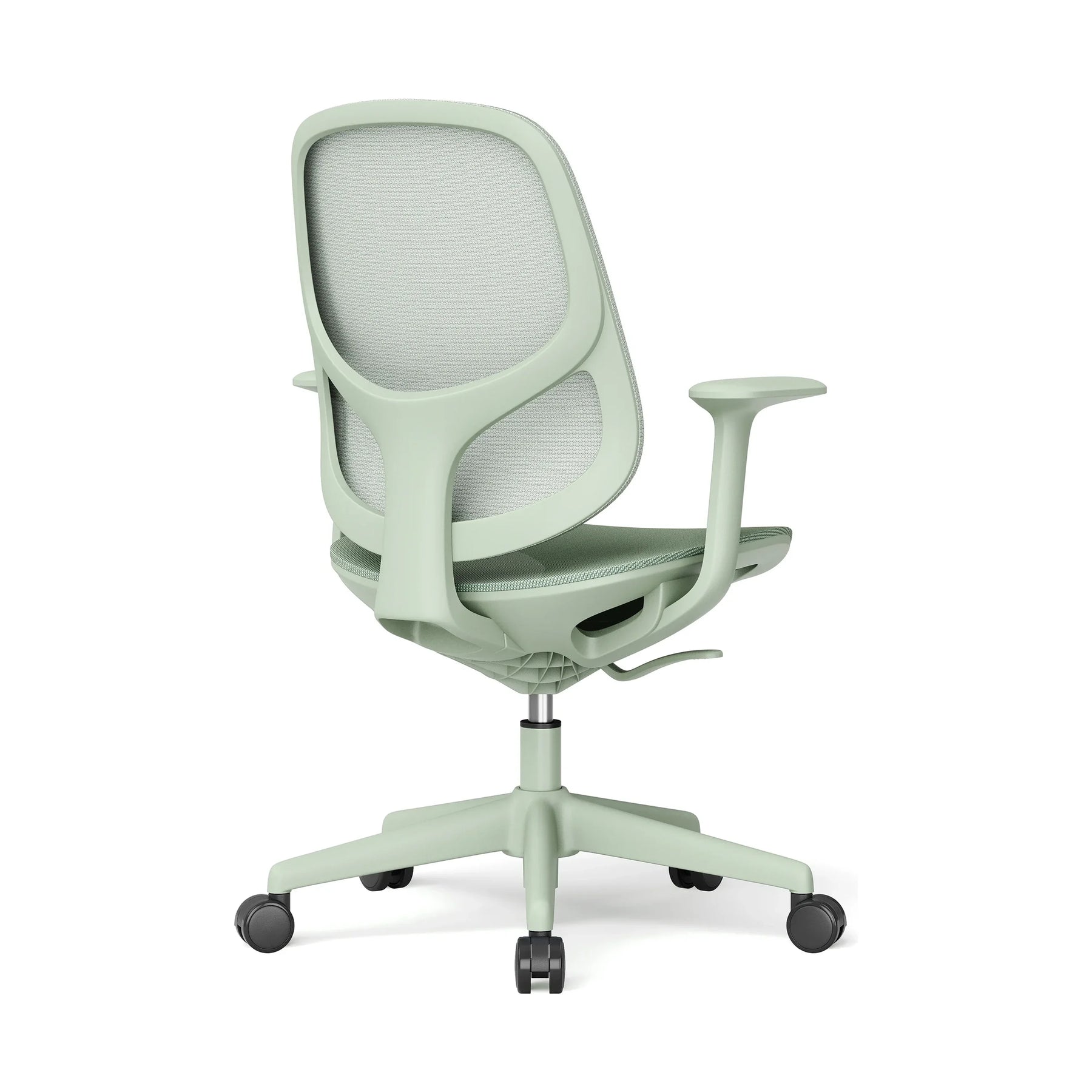 JY-597 Green ergonomic mesh office chair - rear view