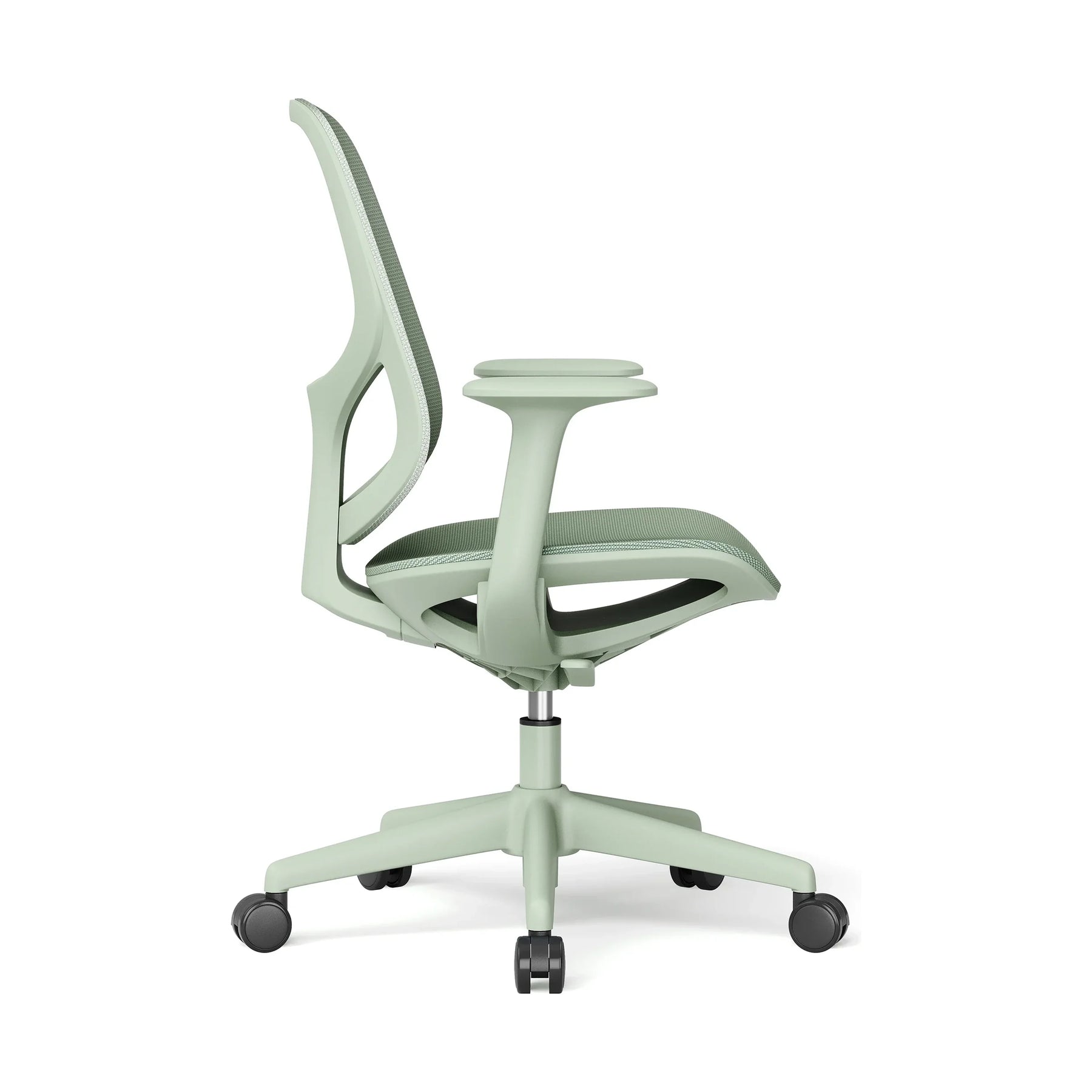 JY-597 Green ergonomic mesh office chair - left 45 degree view