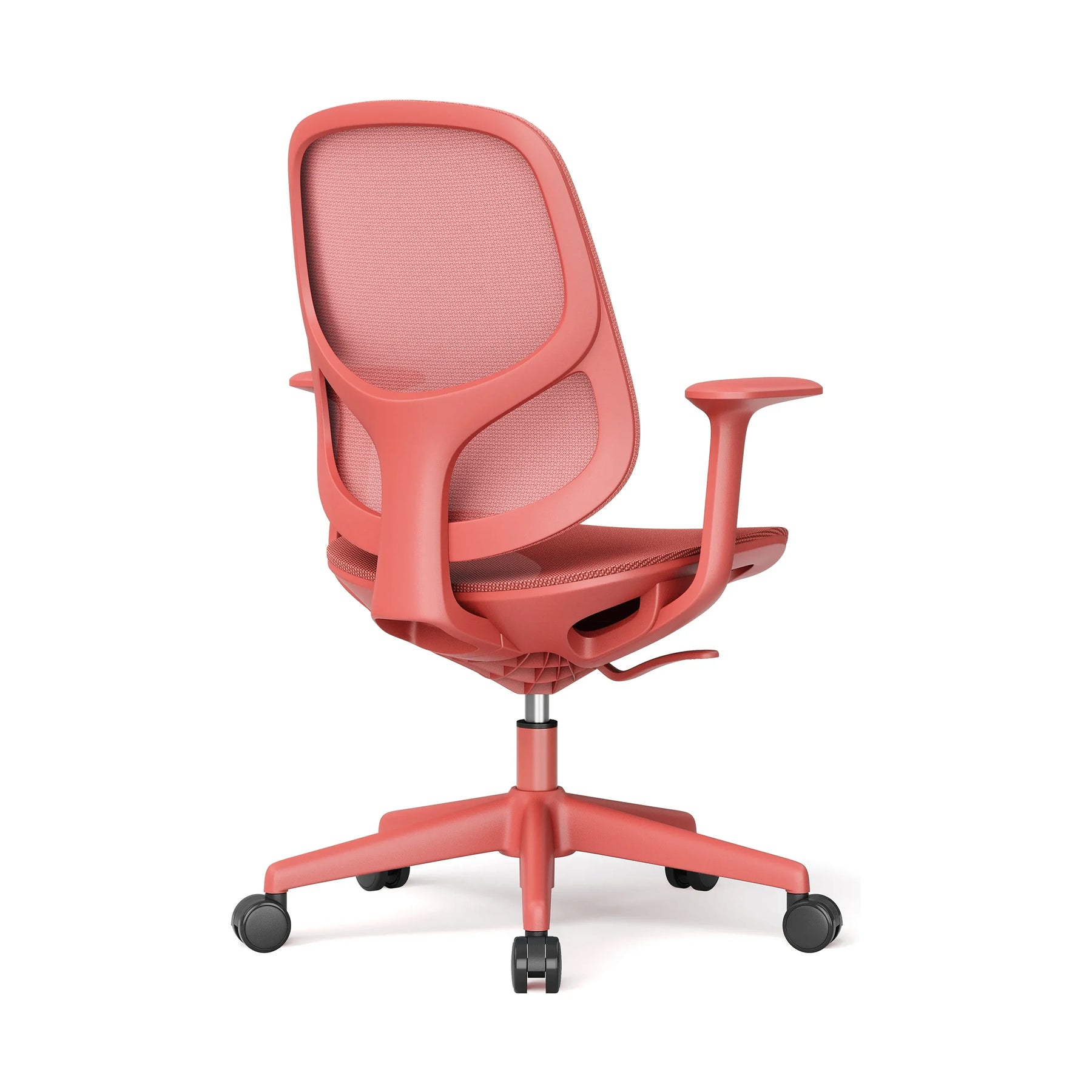 JY-597 Red ergonomic mesh office chair - front view