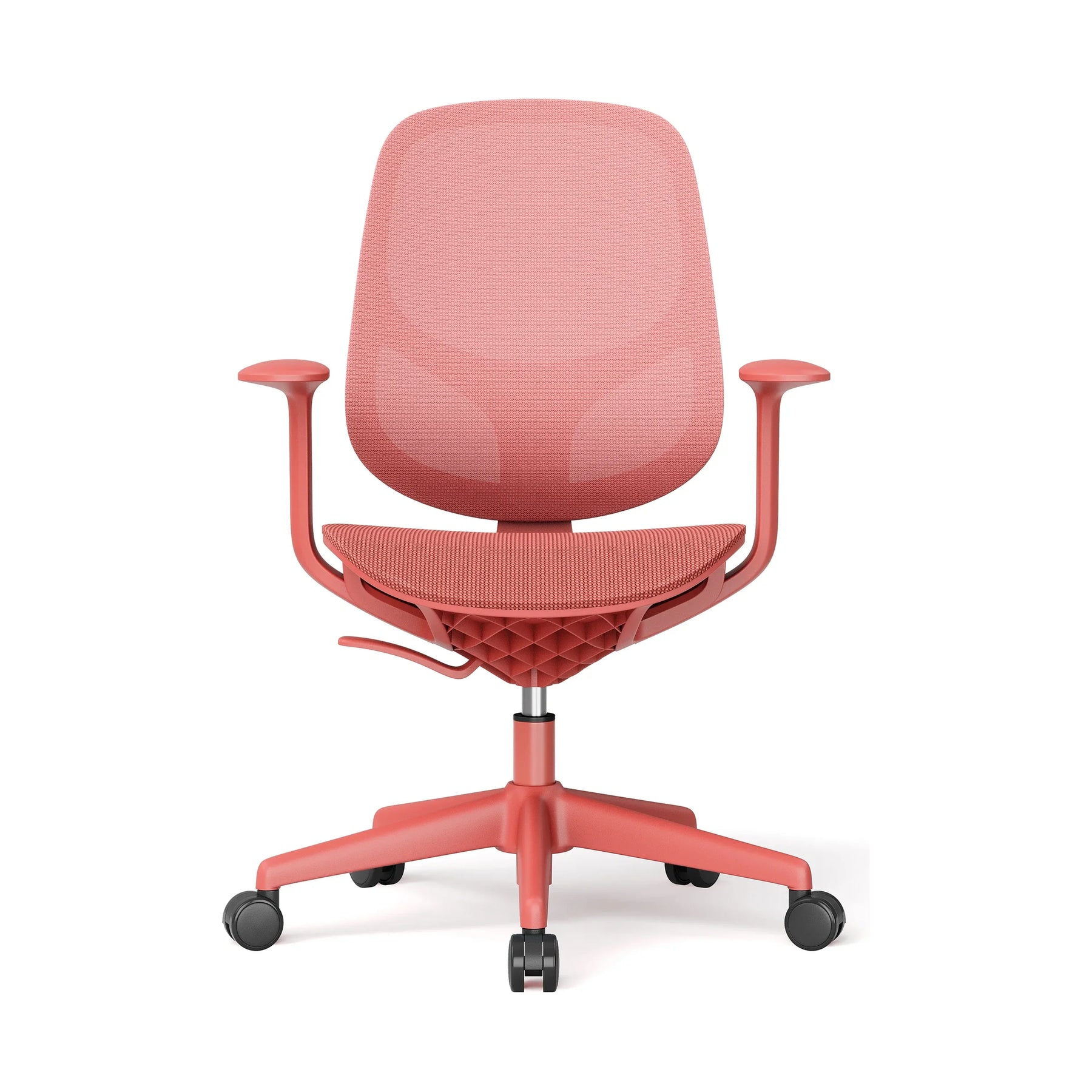 JY-597 Red ergonomic mesh office chair - rear view