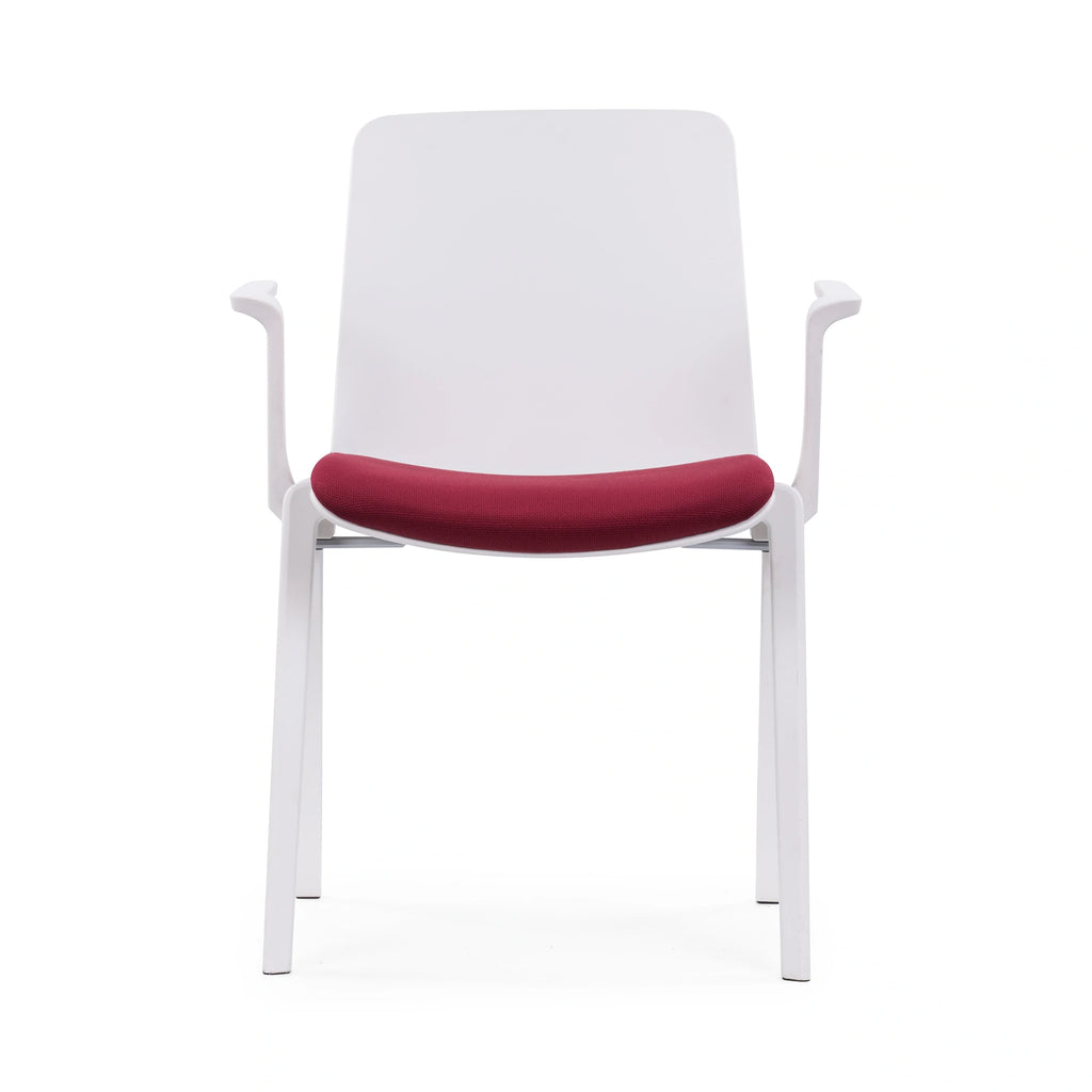 JY-R30 White Back Frame Dual Armrests 02