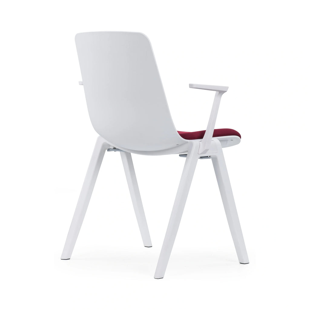 JY-R30 White Back Frame Dual Armrests 04