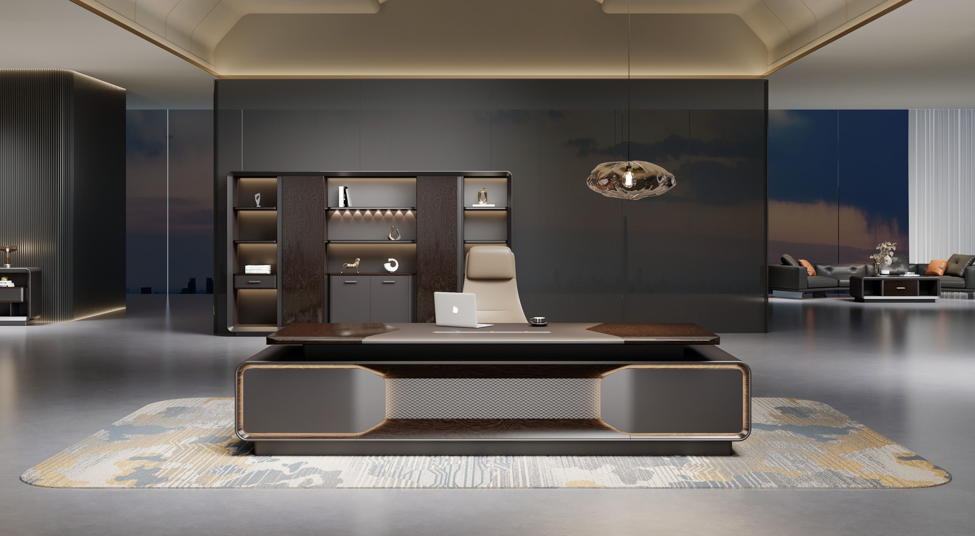 ZOTER Dio executive desk front office scene